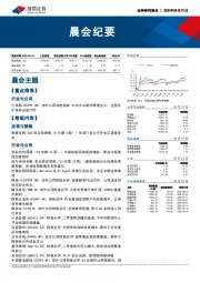 晨会纪要