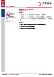 晨会纪要