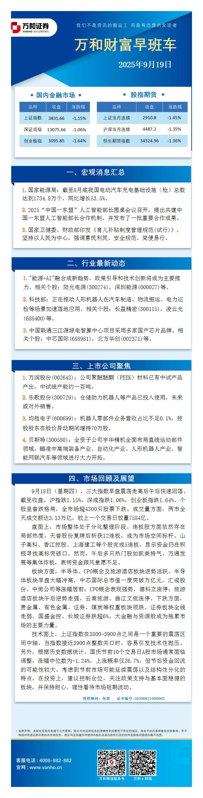 万和财富早班车