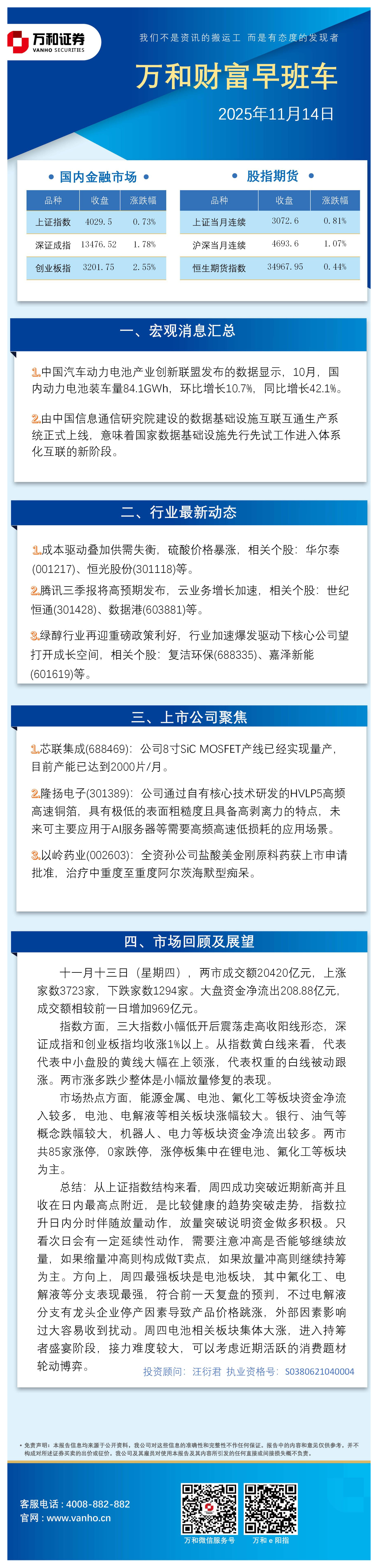 万和财富早班车