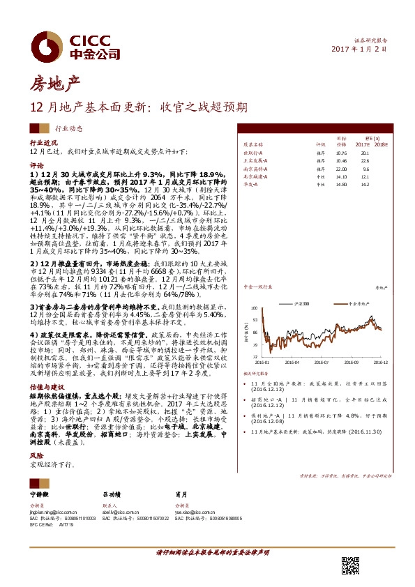房地产:12月地产基本面更新:收官之战超预期