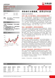 金融行业动态跟踪：保险银行业绩稳健，券商边际改善