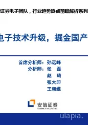 行业趋势热点前瞻解析系列之四：汽车电子技术升级，掘金国产化机会