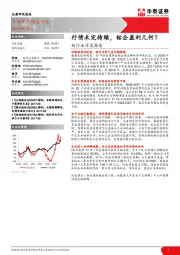 钴行业深度报告：行情未完待续，钴企盈利几何？