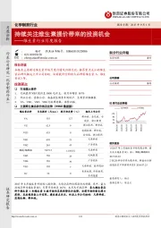 维生素行业月度报告：持续关注维生素提价带来的投资机会