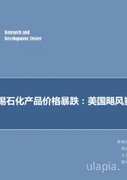 石油开采行业研究：每周油记：警惕石化产品价格暴跌：美国飓风影响不可持续！