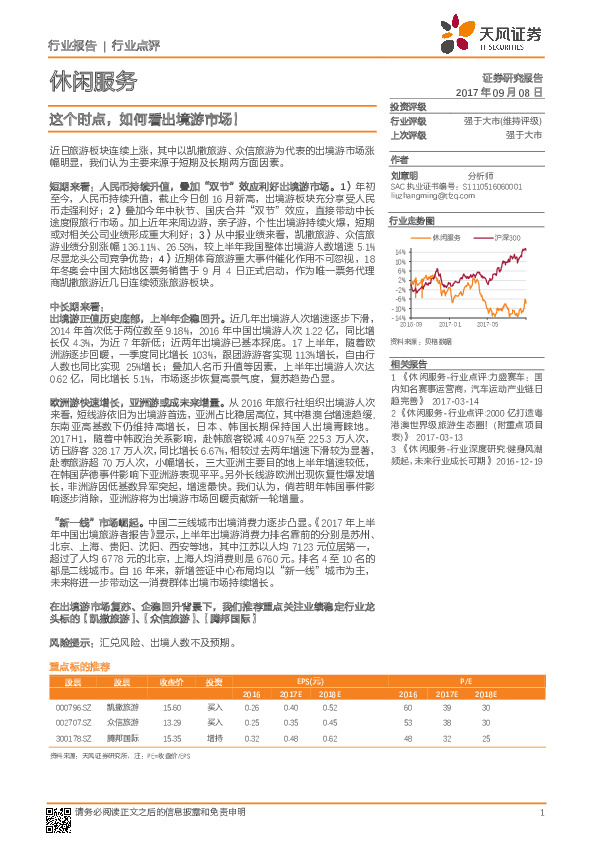 休闲服务行业点评：这个时点，如何看出境游市场！