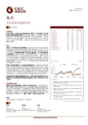 电力观点聚焦：关注现金流稳健企业