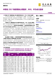 通信行业行业周报：中移动2017物联网核心网集采，中兴、华为成大赢家