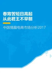 中国情趣电商市场分析2017：春宵苦短日高起 从此君王不早朝