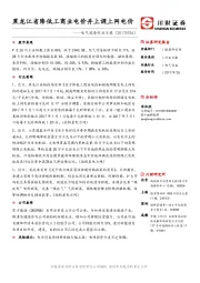 电气设备行业日报：黑龙江省降低工商业电价并上调上网电价