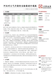 环保行业日报：河北对大气污染防治检查进行通报