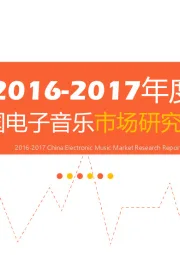 2016-2017年度中国电子音乐市场研究报告