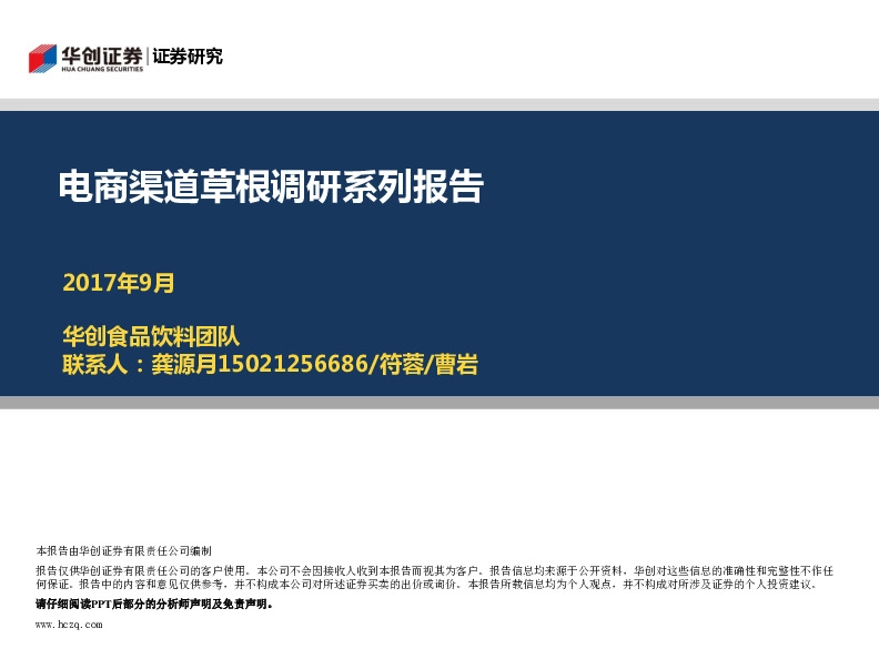 电商渠道草根调研系列报告