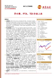 化工行业动态跟踪报告：草甘膦、PTA、TDI价格上涨