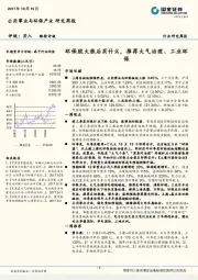 公用事业与环保产业研究周报：环保股大涨后买什么，推荐大气治理、工业环保