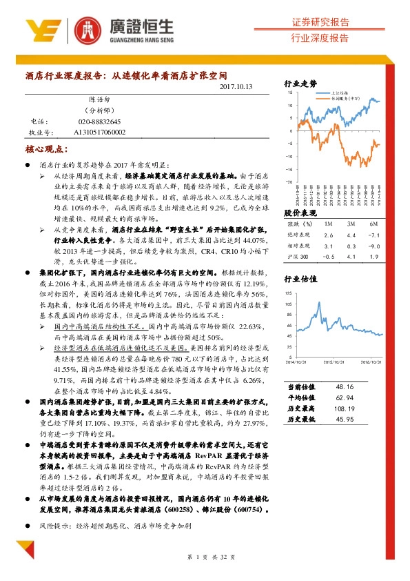 酒店行业深度报告：从连锁化率看酒店扩张空间