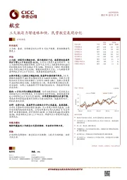 航空：三大航运力增速略加快，民营航空表现分化