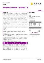 有色金属行业周报：看好新能源汽车产销放量，继续推荐钴、锂