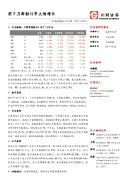 交通运输行业日报：前9月新船订单大幅增长