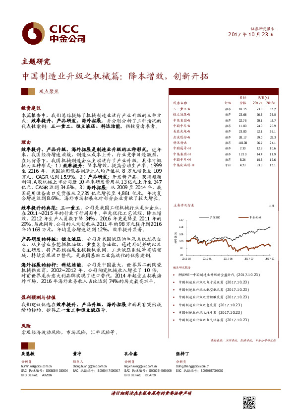 中国制造业升级之机械篇：降本增效，创新开拓