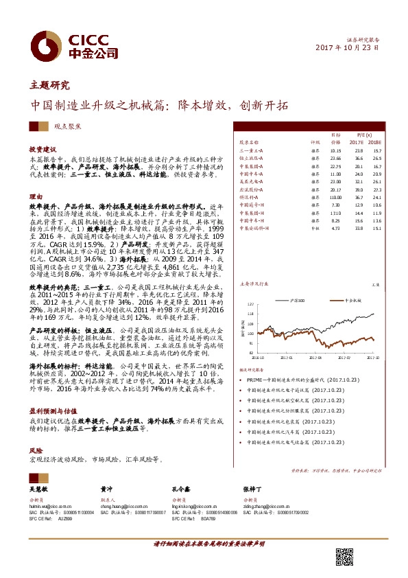 中国制造业升级之机械篇：降本增效，创新开拓