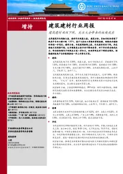 建筑建材行业周报：建筑建材双双下跌，关注大会带来的板块效应