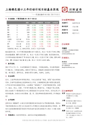 交通运输行业日报：上海绿色港口三年行动计划目标基本实现