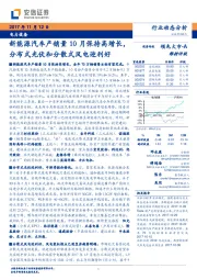 电力设备行业动态分析：新能源汽车产销量10月保持高增长，分布式光伏和分散式风电迎利好