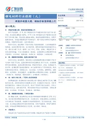 锂电材料行业跟踪（九）：新能车销量大增，锂钴价格望持稳上行