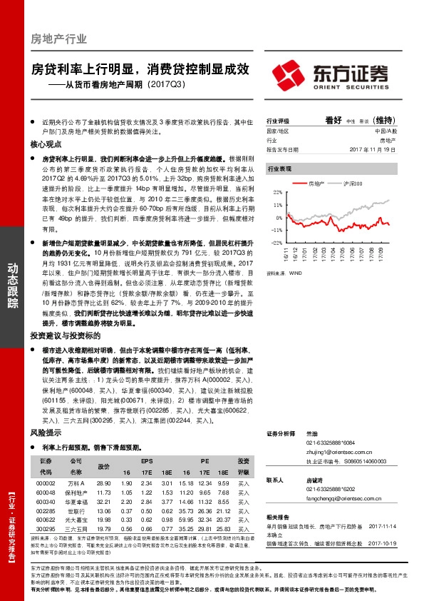 房地产行业：从货币看房地产周期：房贷利率上行明显，消费贷控制显成效