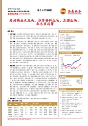 医药行业周报：看好高成长龙头，推荐安科生物、三诺生物、华东医药等