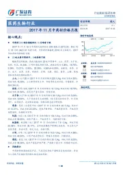 医药生物行业2017年11月中药材价格月报