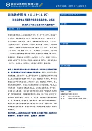 国元教育周报：双主业教育公司剥离传统主业或成趋势，立思辰拟剥离公司部分业务并购买教育资产