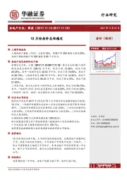 房地产行业周报：10月份房价总体稳定