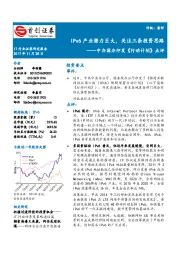 IT行业：中办国办印发《行动计划》点评：IPv6 产业潜力巨大，关注三条投资思路