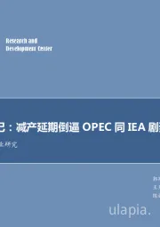 每周油记：减产延期倒逼OPEC同IEA剧烈分歧！