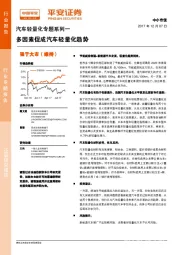 汽车轻量化专题系列一：多因素促成汽车轻量化趋势