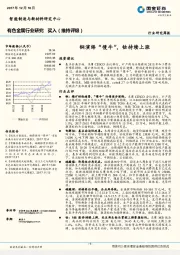 有色金属行业行业研究周报：铜演绎“慢牛”，钴持续上涨