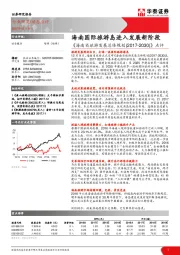 《 海南省旅游发展总体规划（2017-2030）》点评：海南国际旅游岛进入发展新阶段