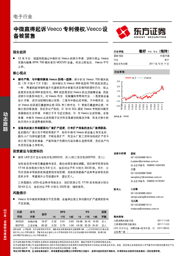 电子行业：中微赢得起诉Veeco专利侵权，Veeco设备被禁售