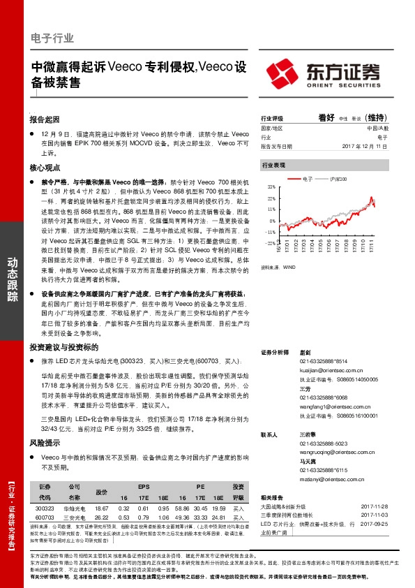 电子行业：中微赢得起诉Veeco专利侵权，Veeco设备被禁售