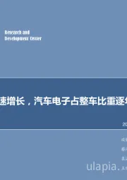 电子行业周报:销售额快速增长,汽车电子占整车比重逐年上升