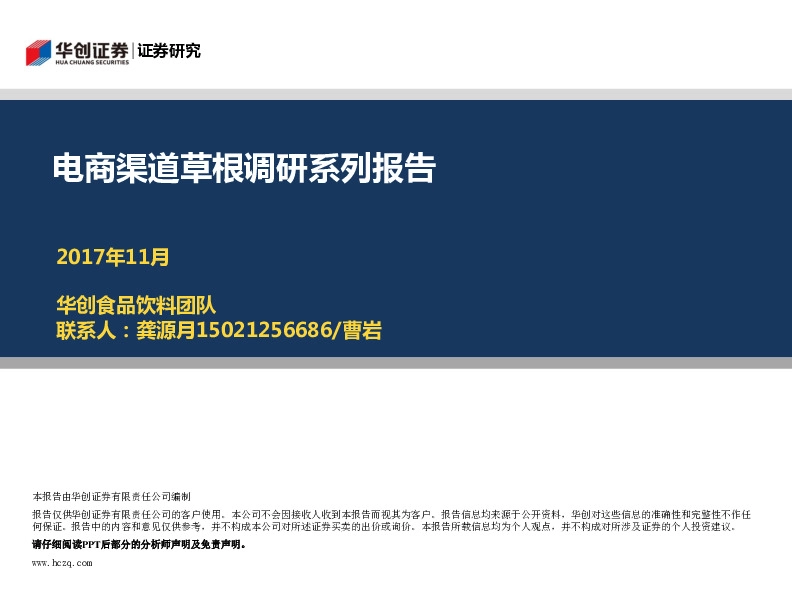 电商渠道草根调研系列报告
