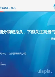 纺织服装行业2018年策略：上游精选细分领域龙头，下游关注高景气度子板块