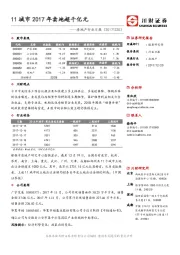 房地产行业日报：11城市2017年卖地超千亿元