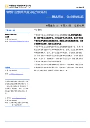 钢铁行业信用风险分析方法系列：辨本明宗，分析框架总览