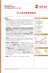 汽车及新能源行业周报：12月前两周零售疲弱