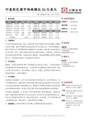 轻工制造业日报：印度软包装市场规模达56亿美元