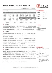 家电行业日报：板块持续调整，白电行业跌幅近3%